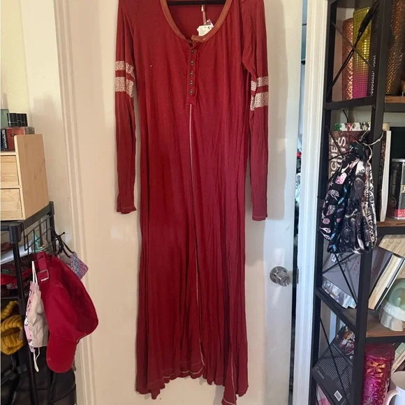 Free People Just Like Heaven Henley Dress - Picture 1 of 4